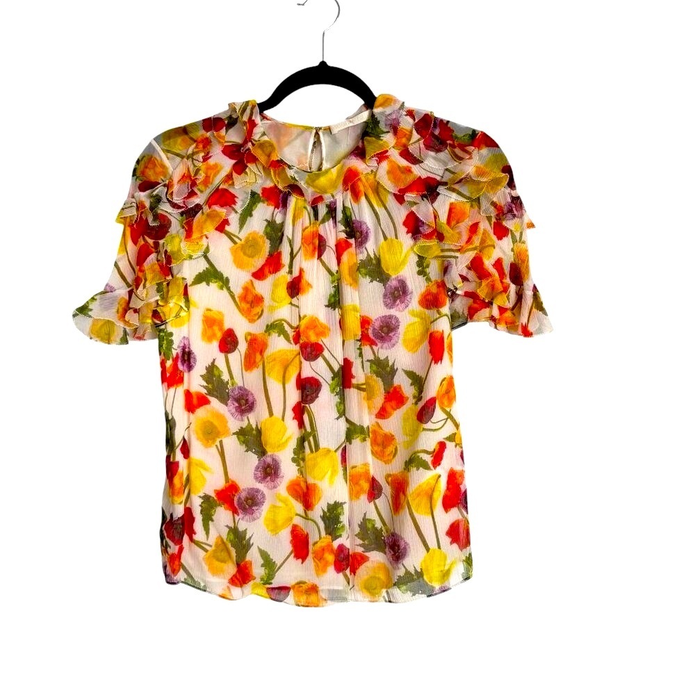 JASON WU COLLECTION silk top Floral Print SILK $795